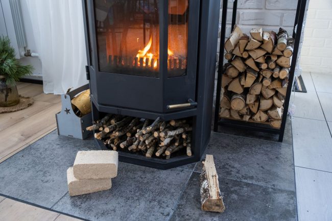 Fuel briquettes made of pressed sawdust for kindling the furnace
